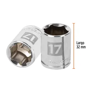 BOX 6 Douille 17 mm, 6 points, entraînement 3/8 po, TRUPER - Product Image 3