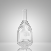 Bouteilles en verre super flint de qualité supérieure personnalisées de luxe 700 ml 750 ml avec bouchon pour vin mousseux et champagne