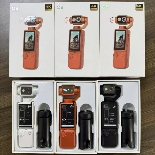 Hot Sales Factory Outlet Q8 Clear Camera Action Camera 500W Pixel 2000mAh with Photo & Video Recording Functions