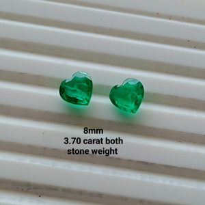 Pierre précieuse verte de qualité supérieure, cultivée en laboratoire, taille cœur, pierre brute, haute clarté, forme personnalisée, qualité pour la fabrication de bijoux, artisanale - Product Image 6