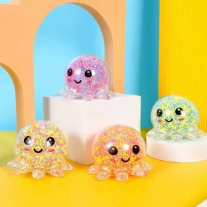 TPR Soft Octopus Pinch Toy Anti-Stress Pressure Relief Stretchy Squishy Squeeze Toys for Boys with Foam <b>Beads</b> Lights - Product Image 4