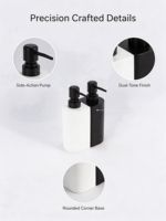 Distributeur de savon rechargeable avec pompe, grand récipient à lotion pour comptoir de salle de bain, évier, cuisine