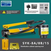 Punzonadora Hidráulica Manual SYK-8A/8B/15, Material 40cr, para Placas de Acero Inoxidable, Placas Delgadas de Hierro, Placas de Cobre y Placas de Aluminio
