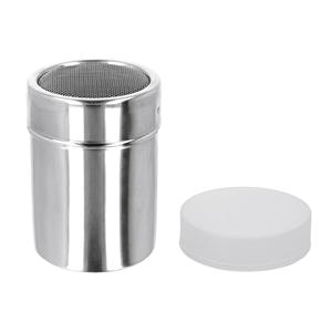 Saupoudreuse à sucre en acier inoxydable avec couvercle en maille inclus, outil de pâtisserie - Product Image 1