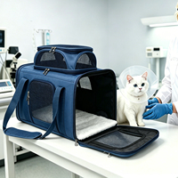 Sac de transport pour animaux de compagnie en tissu respirant et extensible, cationique, à parois souples, pour chat et chien