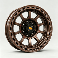 Jantes tout-terrain forgées Beadlock bronze mat 17x8.5 17x9 6x139.7 5x127 en alliage pour Toyota Isuzu D-MAX Nissan Maxus Dodge