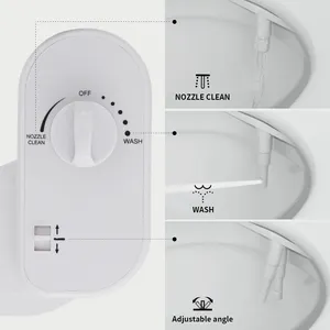 Single Nozzle Adjustable Self Cleaning Bidet Attachment Abs Washer Soft Body Cleaning Non-Electric Toilet Bidet