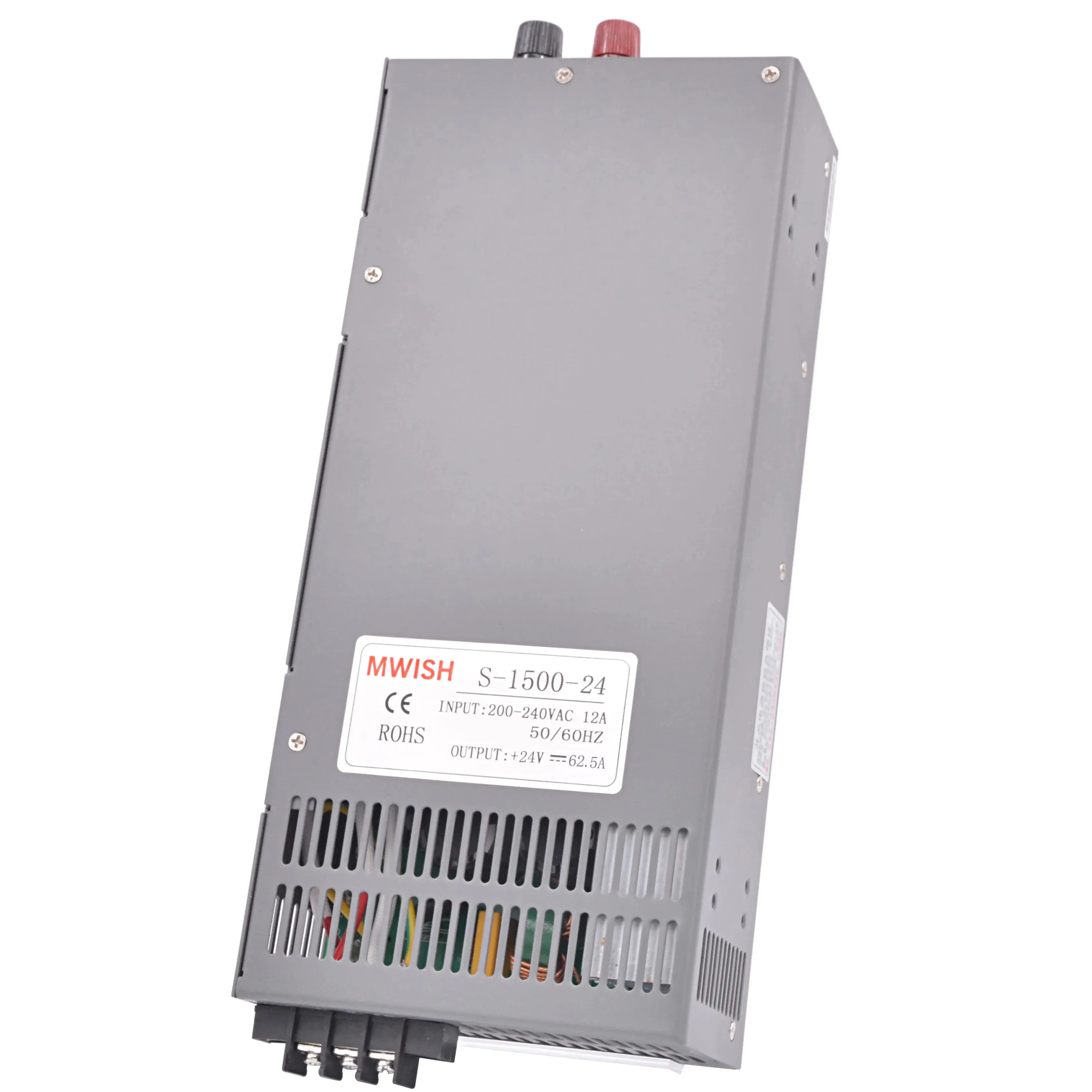 Mwish S-1500-24 Schakelende Voeding 12V 24V 36V 48V Led Driver 30a 40a 60a 120a High Power 1500W Industriële Transformator Sms