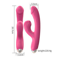 2-in-1 Beheizter Klitoris-Dildo-Massager Weiblicher G-Punkt-Vibrator mit Nippel-Vakuum-Stimulator Klitoris-Stimulator Sexspielzeug