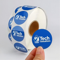 Impresión de Etiquetas Adhesivas de Vinilo, Etiquetas Personalizadas en Rollo, Fábrica de Etiquetas Adhesivas, Etiqueta Redonda con Logotipo, Etiqueta Transparente con Impresión de Inyección de Tinta y Lámina Dorada