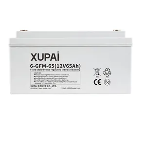Xupai Battery Regeneration Lead Acid Battery 12V65Ah For Eps Power Supply Solar Energy Storage Power System
