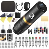 Kit de stylo à tatouer sans fil DQFART T1 (Modèle WTK-127) – Machine à tatouer pour débutants avec écran LED – Best-seller transfrontalier