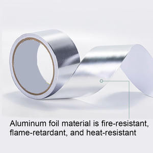 Ruban adhésif en aluminium pour l'étanchéité des systèmes CVC, résistant <span class=keywords><strong>à</strong></span> la chaleur 260°C, anti-humidité, forte adhérence, applications de masquage industriel, 0,05 mm - Product Image 1