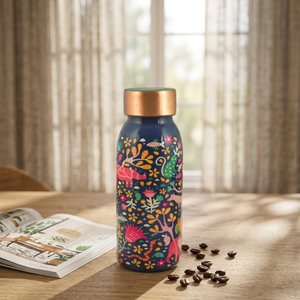 Botella de Agua de Cobre con Diseño Estampado, 500 ml, a Prueba de Fugas, Duradera para Uso Diario, Botella de Agua de Cobre Puro, a Prueba de Fugas y Auténtica - Product Image 1