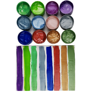 Fournitures artistiques pour adultes, Kits de <span class=keywords><strong>peinture</strong></span> en acrylique, grand ensemble de couleurs métalliques, 100ml - Product Image 4