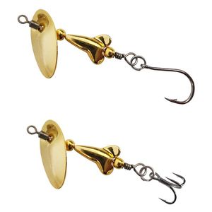 เหยื่อตกปลาฮงกวนแบบสปินเนอร์ สำหรับตกปลาแบสในน้ำจืด แบบตะขอเดี่ยว ตะขอสามทาง แบบคอมโพสิต เหยื่อปลอมแบบไบโอนิค - Product Image 1