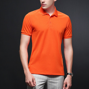<span class=keywords><strong>Polo</strong></span> de golf pour hommes en tissu tricoté de haute qualité à manches courtes, personnalisable avec logo brodé, vente en gros OEM - Product Image 2
