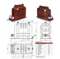 Transformateur de tension isolé en résine époxy 10 kV JDZ(X)7-10 UNEZ7-6 pour utilisation en poste de commutation intérieur