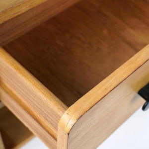 กล่องเก็บของบนโต๊ะทำงานไม้เบนท์วูดสไตล์วินเทจ พร้อมลิ้นชัก 1 ช่อง และชั้นวางแบบเปิด  ตู้จัดระเบียบโต๊ะทำงานอเนกประสงค์ทำจากไม้ธรรมชาติ - Product Image 3