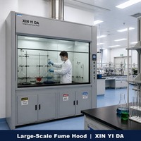 Hotte de laboratoire moderne en acier avec surface époxy et ventilation chimique pour laboratoires de recherche