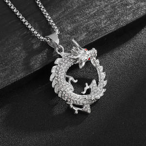 Hip Hop Dragon Zircon 2024 316 Stainless Steel Pvd 18K Gold Plated <b>Pendant</b> Jewelry Fine Fashion Jewelry Necklaces for <b>Men</b> Women - Product Image 3