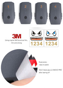   Autocollant pour drone Mavic <span class=keywords><strong>3</strong></span>/Air 2S/Mini <span class=keywords><strong>2</strong></span>/Mini <span class=keywords><strong>3</strong></span>/SE, décalcomanies artistiques requin, adhésif - Product Image 5