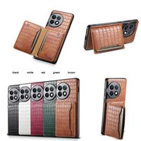 Étui portefeuille en cuir PU Denior avec béquille compatible avec les séries OnePlus 13/12/11/Ace 3/Ace 2, conçu avec 3 emplacements pour cartes