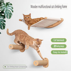 Ahşap kedi duvar hamak balkon asılı kedi yatak merdiven askıya Pet kedi ağacı & <span class=keywords><strong>Scratcher</strong></span> - Product Image 4