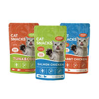 Produits naturels, nourriture humide pour chat 100% naturelle, saveur lapin et poulet, sachets de friandises pour mousse, 85g, friandises pour animaux de compagnie
