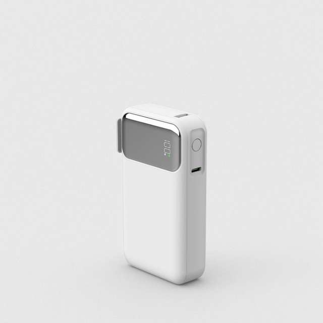 Hot Sales AC Plug Power Bank Fast Charging 10000mAh Built in Two Cable Support for IPhnoe and Android Phone
