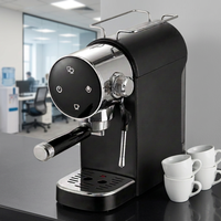 Machine à expresso tactile en plastique OEM/ODM d'usine avec fonction de pré-infusion, cafetière semi-automatique domestique pour personnalisation sous marque privée