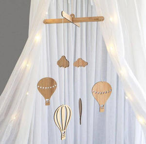 Carillon a Forma di Mongolfiera in Legno, Decorazione per Camera dei <span class=keywords><strong>Bambini</strong></span> - Product Image 2