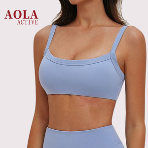 Reggiseno sportivo da donna AOLA 2026 a doppia fascia, design aperto sulla schiena <span class=keywords><strong>con</strong></span> fodera in <span class=keywords><strong>pile</strong></span>, vestibilità aderente per corsa e fitness - Product Image 2