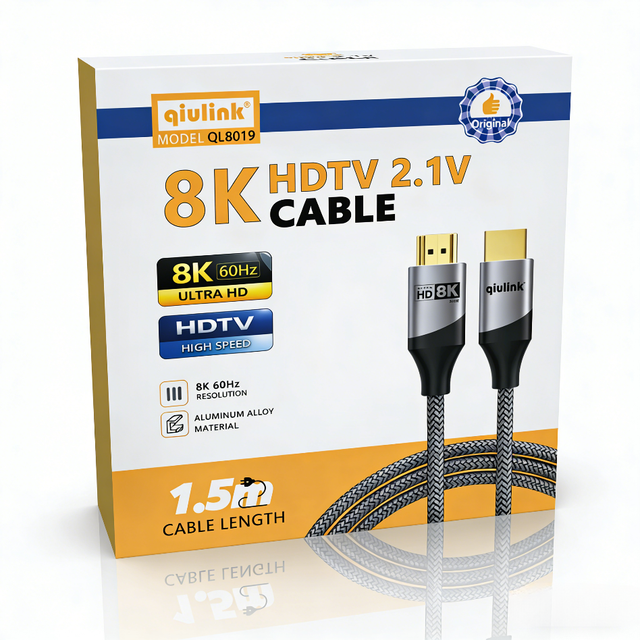 Qiulink Ultra High Speed HDMI 2.1 Cable 8K 60Hz 4K 120Hz 48Gbps HDMI Cord for Gaming TV Monitor PS5 Xbox