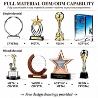 Koleksi Yiwu K9 Kristal Tahan Air Terukir Laser Dapat Disesuaikan Premium Bertema Olahraga Cetak Letterpress Piala Penghargaan Suvenir