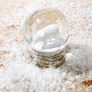 Vẽ tay Quả cầu tuyết trắng bán buôn Gấu bắc cực với hình vuông cơ sở tuyết bóng quà Tặng lưu niệm - Product Image 2