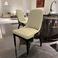 Ensemble table et chaises de salle à manger sur mesure de l'usine de Foshan, table de salle à manger de luxe avec plateau en marbre, 6 places avec chaises pour hôtel, villa, projet