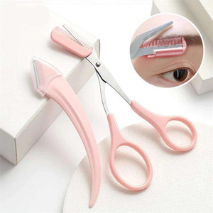 Tijeras para Cejas de Acero Inoxidable, Herramienta Segura para Recortar Cejas, Set de Maquillaje y Belleza - Product Image 2