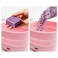 Chauffe-cire pliable en silicone 500 ml, pot de fusion de cire portable pour l'épilation, salon et usage domestique, OEM