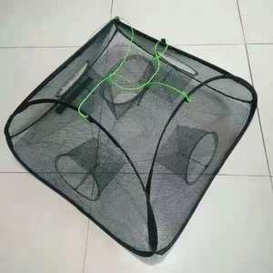 <span class=keywords><strong>Pas</strong></span> <span class=keywords><strong>cher</strong></span> 9 trous Portable filet de pêche cage à crevettes pliable crabe poisson maille piège coulé filet pliant filet de pêche - Product Image 5