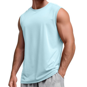 Low Price High Quality Breathable <b>Tank</b> <b>Top</b> For Men Knitted Polyester / Cotton Solid Pattern O-Neck Men <b>Tank</b> <b>Top</b> Summer Wear - Product Image 5