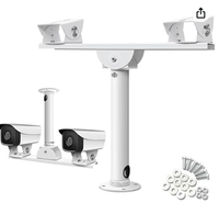 1 soporte de aleación de aluminio para exteriores para CCTV y soporte de montaje en pared de estilo L y soporte en forma de L para soporte de cámara CCTV
