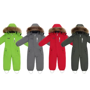 儿童滑雪连身衣冬季外套雪衣户外滑雪、滑雪板、徒步旅行儿童运动服100% 涤纶92-116