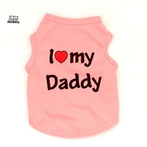 Accesorios Personalizados para Mascotas, Cómodos y Transpirables, Novedad de Verano, Clásico con la Frase 'Love Dad', 'Love Mom', Chaleco para Perros y Gatos - Product Image 3