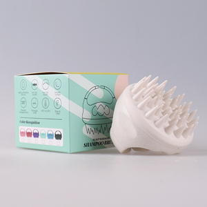 Wholesale Private Logo Biodegradable Wheat Straw Hair Shampoo <b>Brush</b> Scalp Care Silicone Hair <b>Brush</b> - Product Image 4