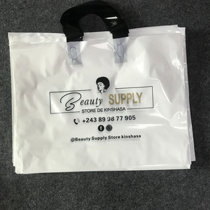 Quà Tặng mua sắm túi bán buôn tùy chỉnh in nhựa xử lý túi, Nhựa Vải may mặc gói tùy chỉnh thương hiệu tùy chỉnh logo PE chấp nhận - Product Image 1