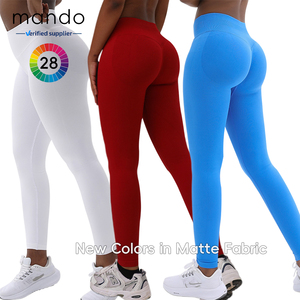 Nouvelles couleurs en tissu mat XS-XL, pantalon de yoga à taille 3 sections, convient aux formes corporelles différentes de 40 à 70 kg, coupe amincissante, leggings pour femmes - Product Image 1