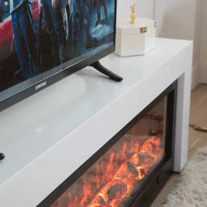 Furnitur ruang tamu <span class=keywords><strong>MDF</strong></span> besar penyangga TV kayu Modern mewah baru dengan perapian untuk kabinet TV - Product Image 5