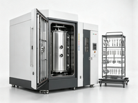 Ligne de production de revêtement PVD par pompage sous vide AsiaLink PLC pour acier inoxydable, céramique, plastique, revêtement décoratif