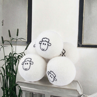 Boules de séchage en laine feutrée de haute qualité, couleurs personnalisées, séchage séparé des vêtements pour la blanchisserie commerciale